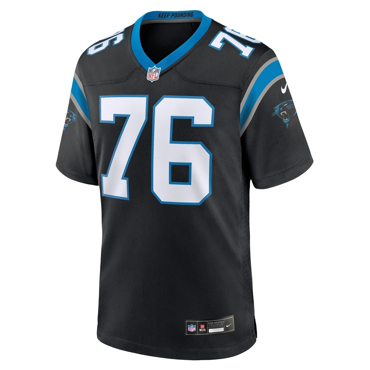 Calvin Throckmorton Carolina Panthers Team Game Jersey -  Black