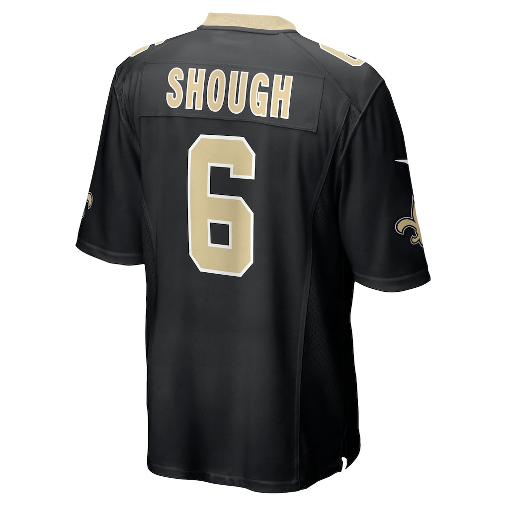 NO.Saints #6 Tyler Shough Black Game Jersey