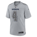 Dallas Cowboys Dak Prescott Gray Atmosphere Fashion Game Jersey