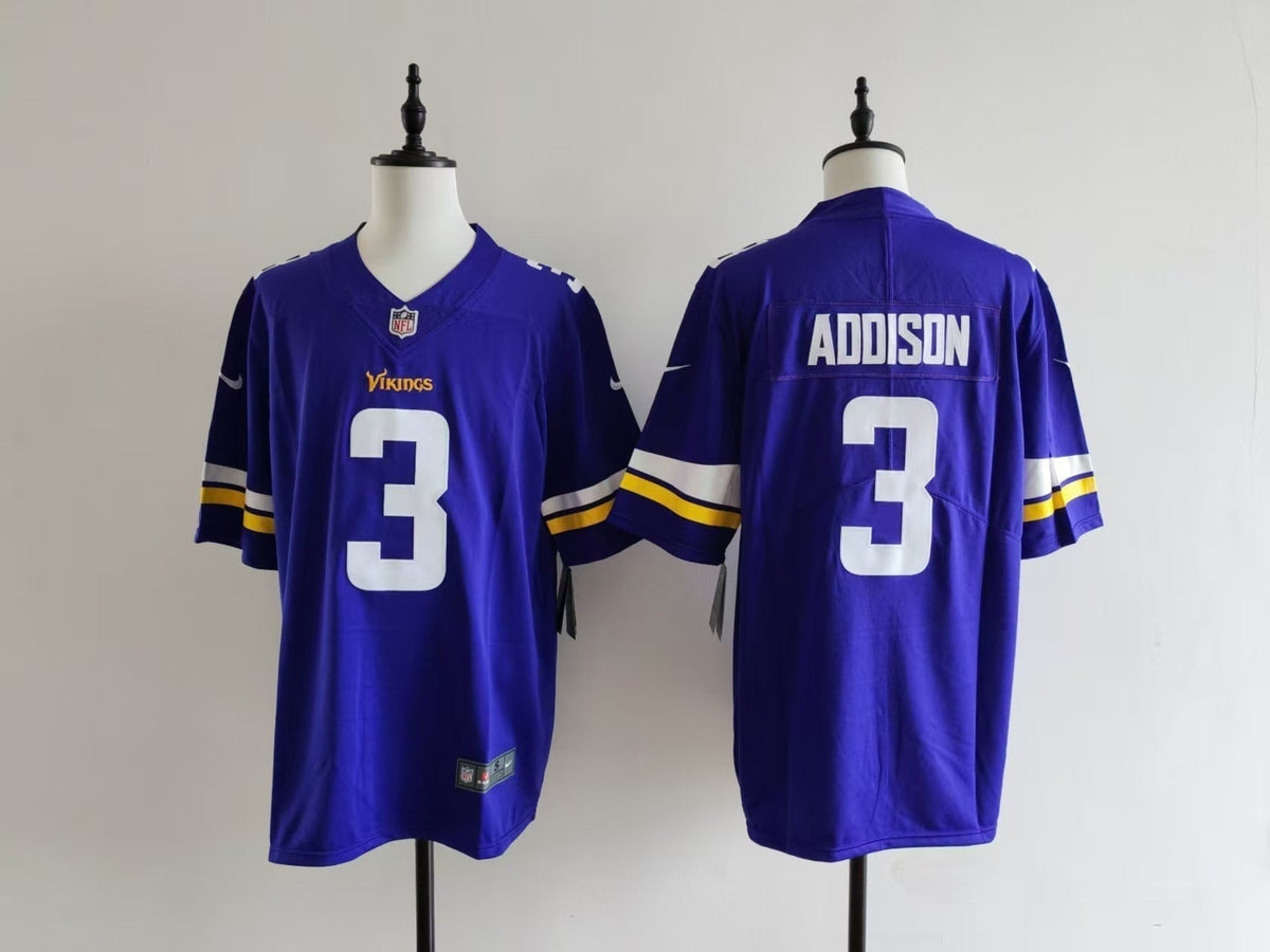 Men's Minnesota Vikings Jordan Addison  Jersey -  Purple#3