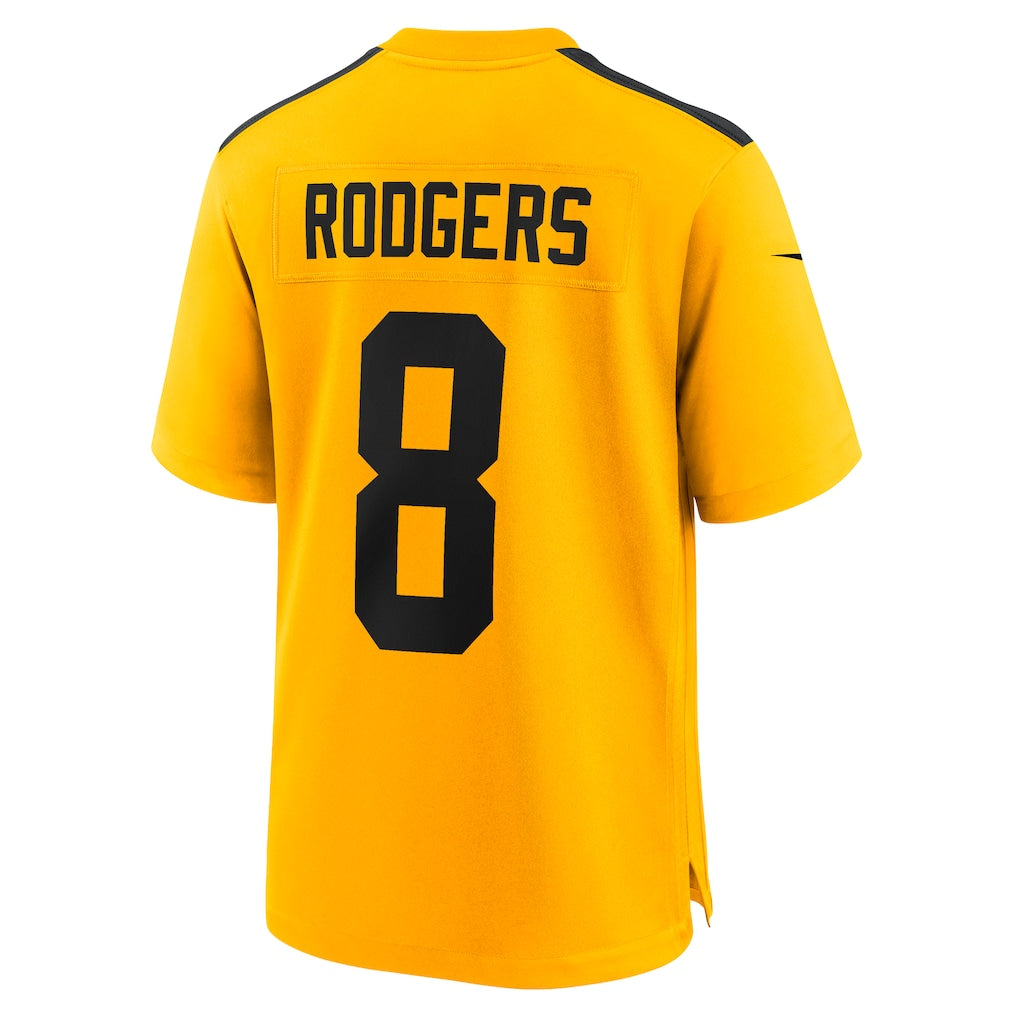 P.Steelers #8 Aaron Rodgers Gold Alternate 1933 Throwback Game Jersey