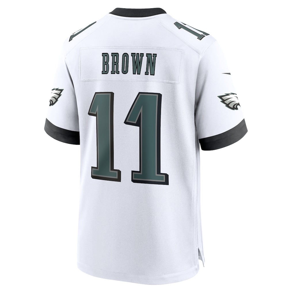P.Eagles #11 A.J. Brown White Game Jersey