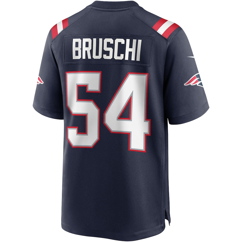 NE.Patriots #54 Tedy Bruschi Navy Game Retired Player Jersey