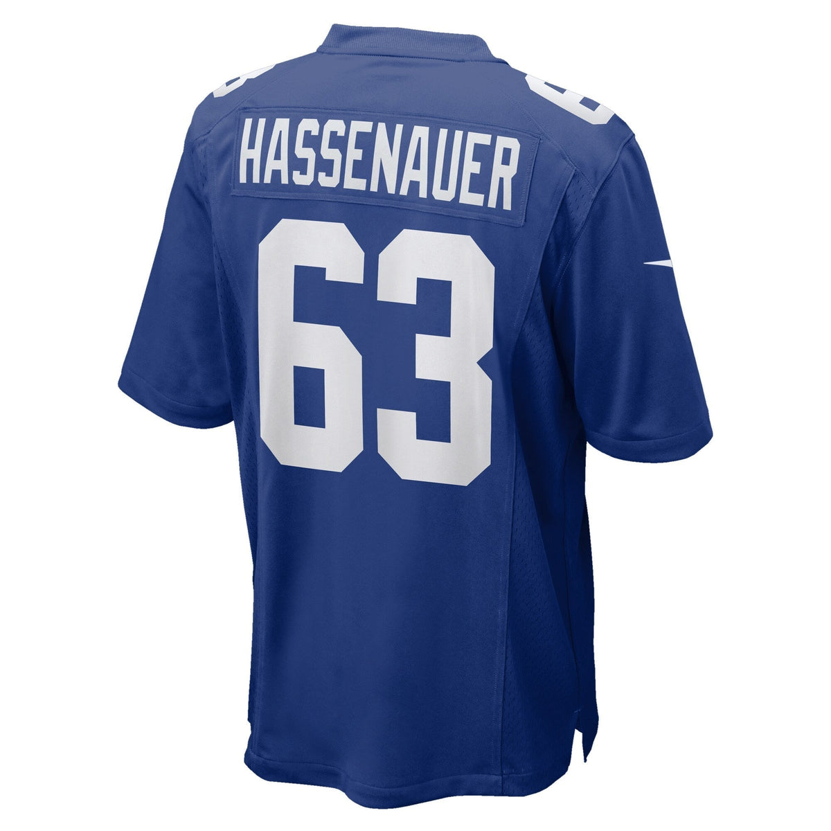 JC Hassenauer New York Giants  Team Game Jersey - Royal