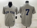 Men's New York Yankees Mickey Mantle #7 Gray Replica Player Name Jersey1