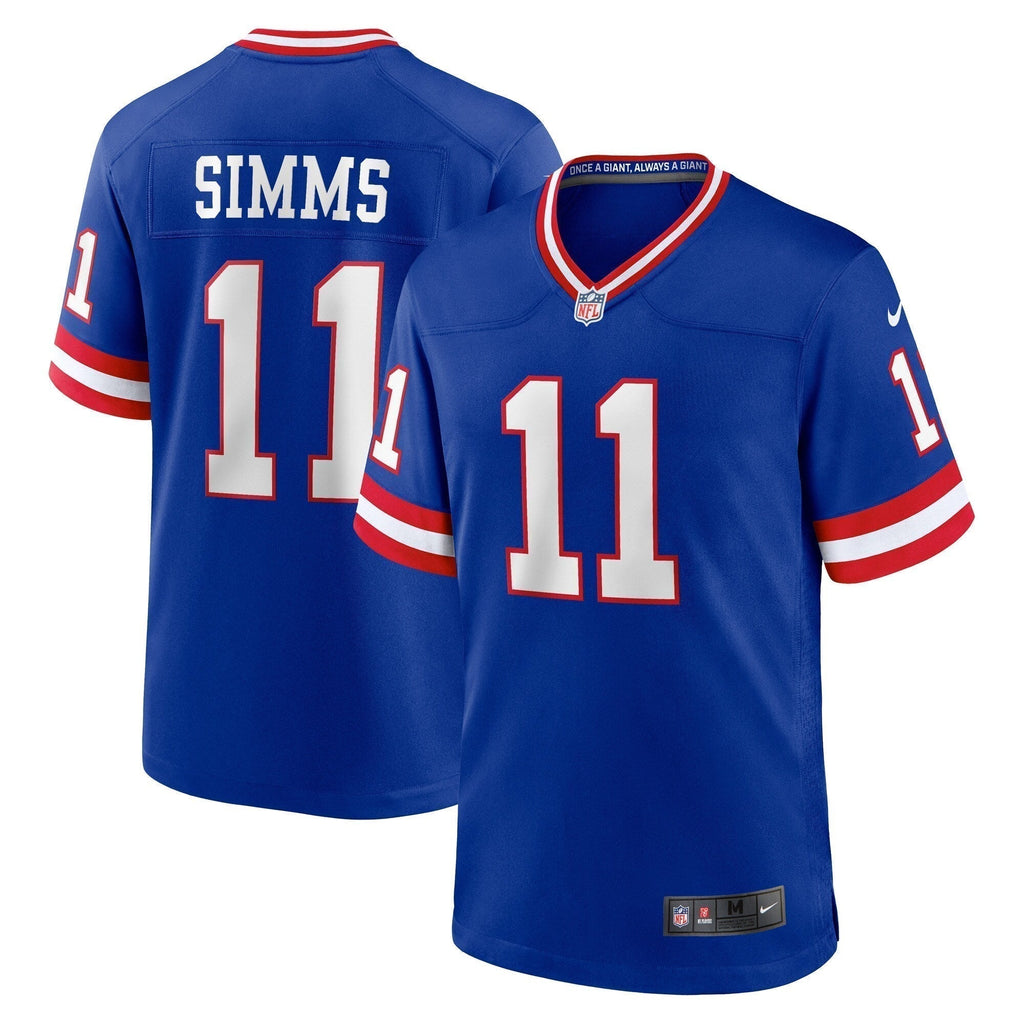 Phil Simms New York Giants  Classic Retired   Game Jersey - Royal