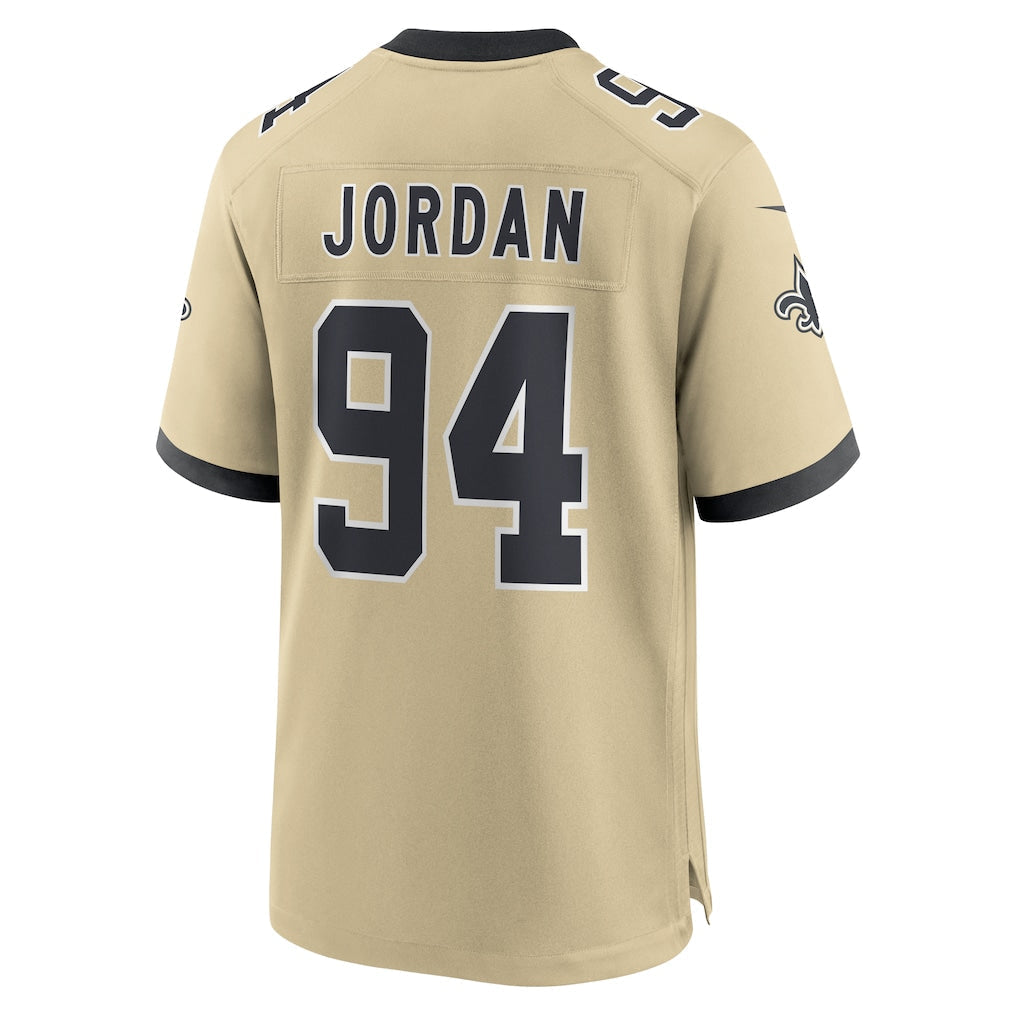 NO.Saints #94 Cameron Jordan Gold Gameday Golds Alternate Game Player Jersey