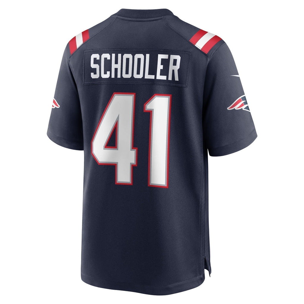 Brenden Schooler New England Patriots  Game   Jersey - Navy