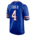 B.Bills #4 James Cook III Royal Team Game Jersey