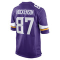 M.Vikings #87 T.J. Hockenson Purple Game Player Jersey
