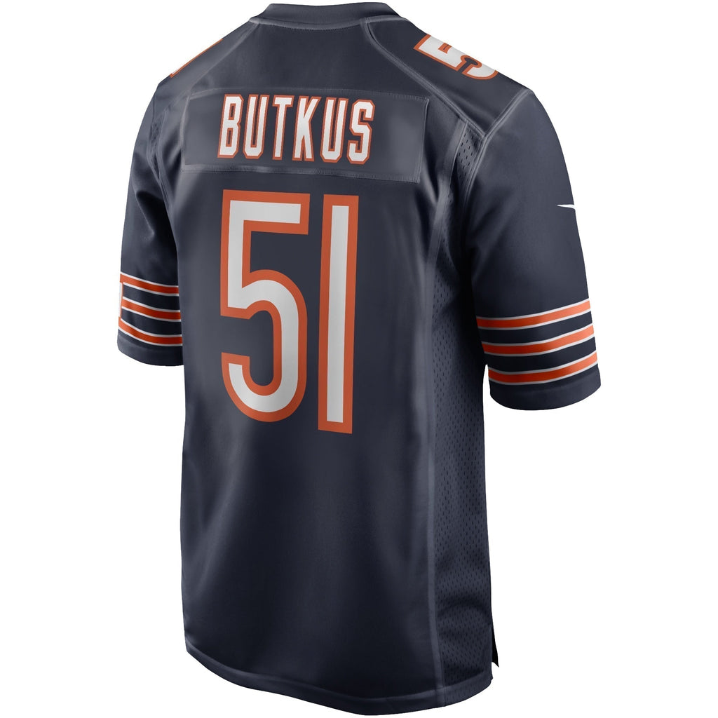 Dick Butkus Chicago Bears Game Retired   Jersey - Navy