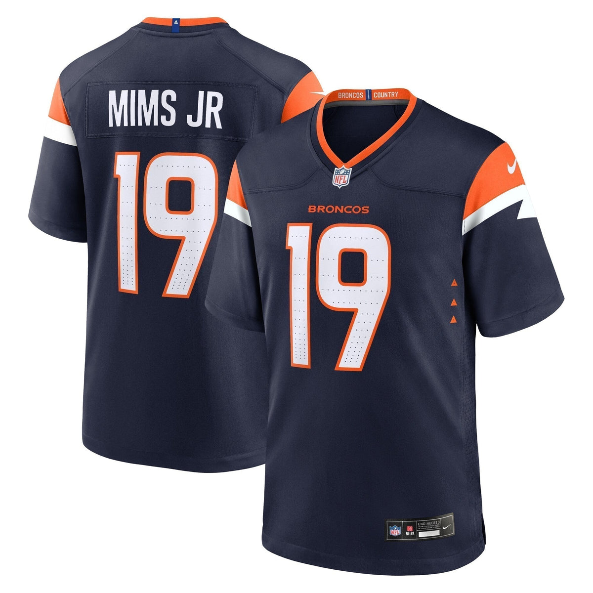 Marvin Mims Jr Denver Broncos  Alternate Game Jersey -  Navy