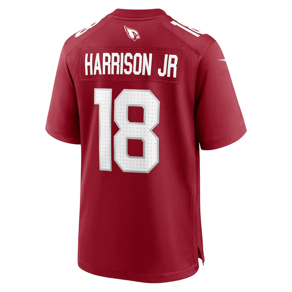 A.Cardinals #18 Marvin Harrison Jr. Cardinal Team Game Jersey