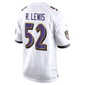 B.Ravens #52 Ray Lewis White Retired Player Alternate Game Jersey