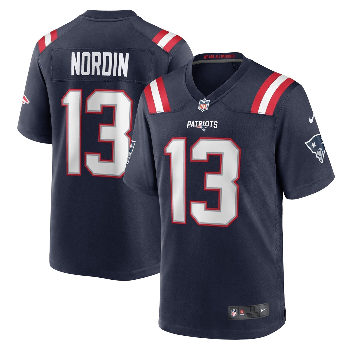 Quinn Nordin New England Patriots  Game   Jersey - Navy