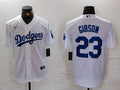 Men's Los Angeles Dodgers Kirk Gibson #23 White Home Replica Player Jersey1