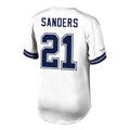 D.Cowboys #21 Deion Sanders White Retired Player Name & Number Mesh Top Jersey