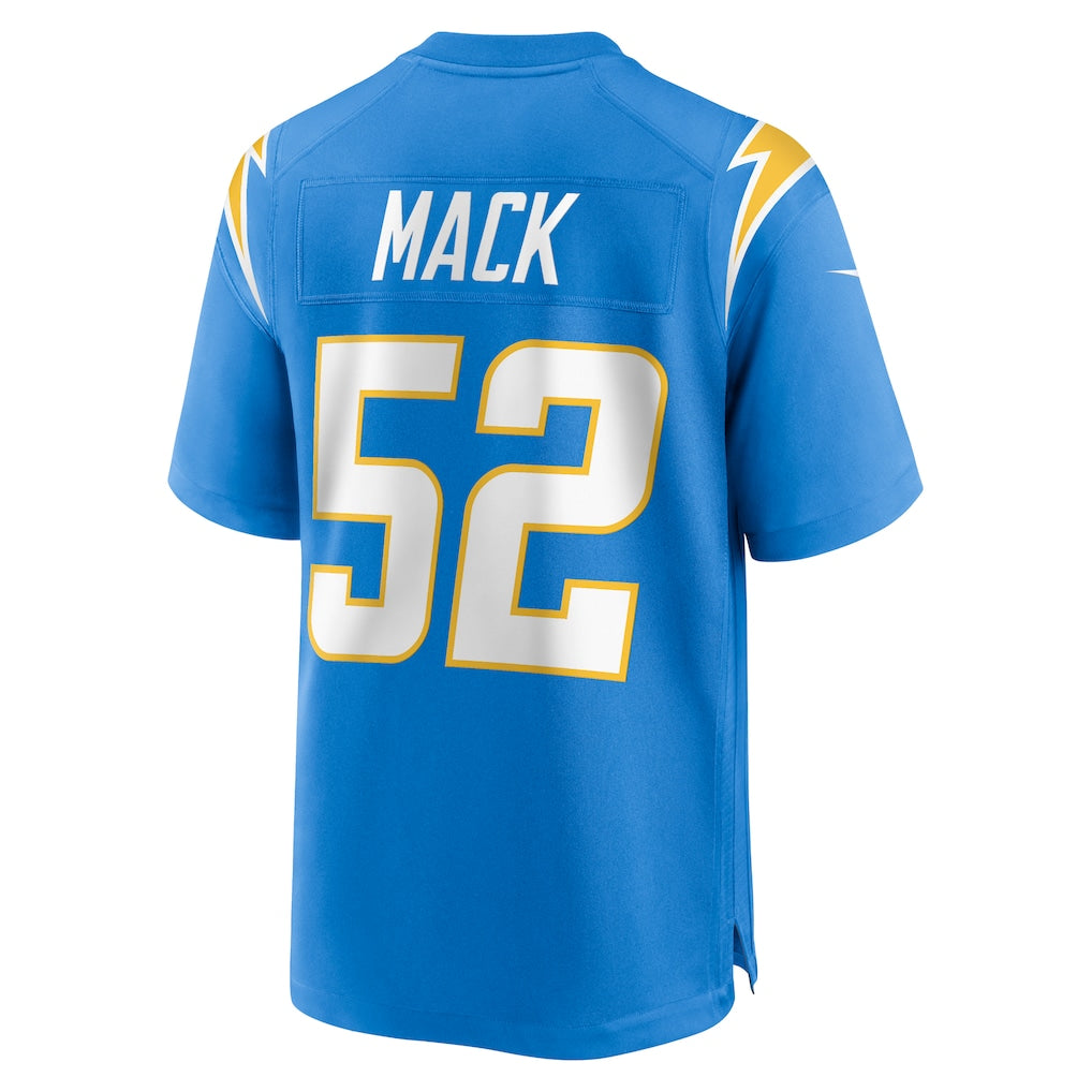 LA.Chargers #52 Khalil Mack Powder Blue Game Jersey