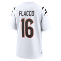 C.Bengals #16 Joe Flacco White Game Jersey