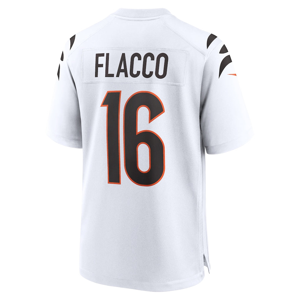 C.Bengals #16 Joe Flacco White Game Jersey
