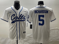 Men's Indianapolis Colts Anthony Richardson #5 White Game Jersey1 Joint Edition