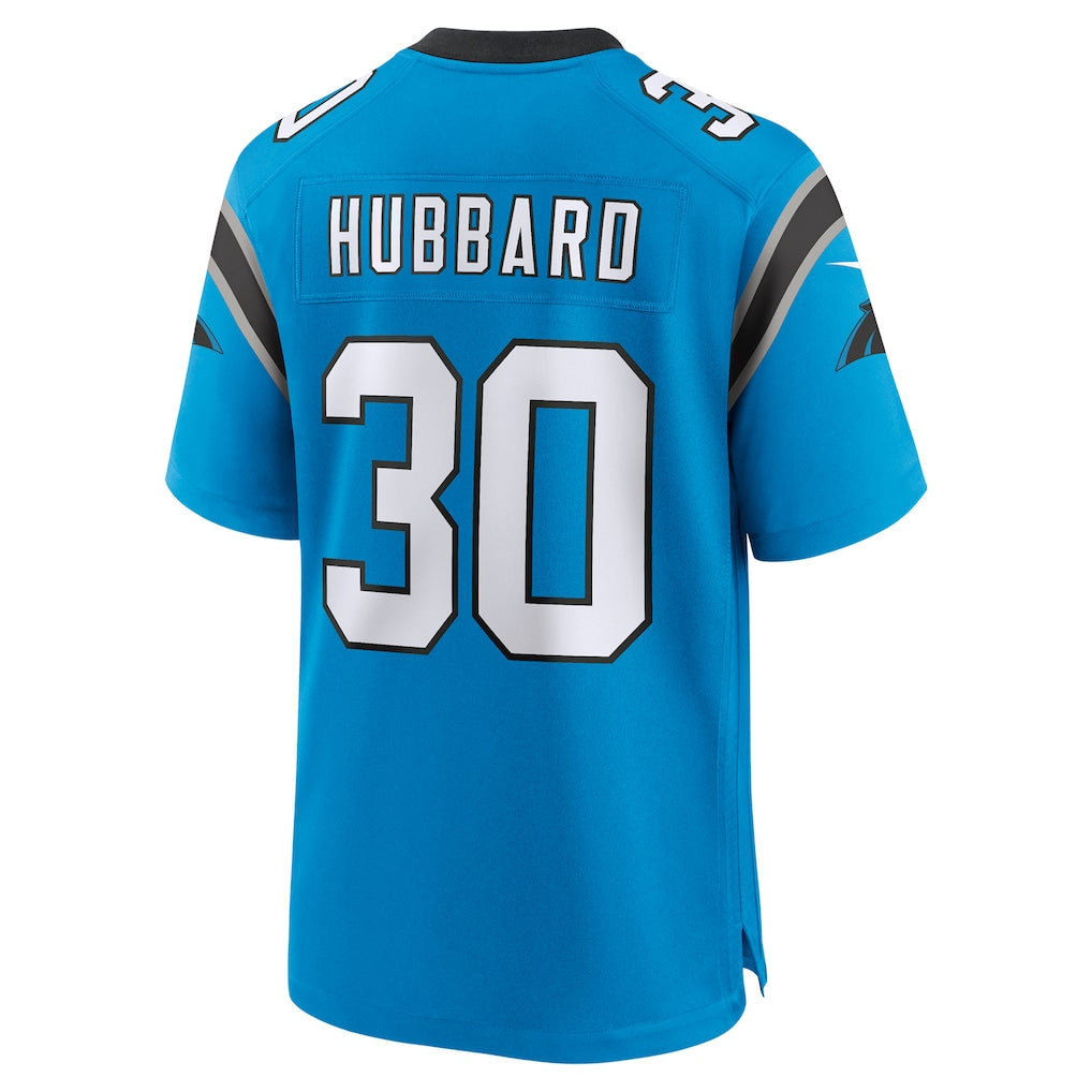 C.Panthers #30 Chuba Hubbard Blue Team Game Jersey