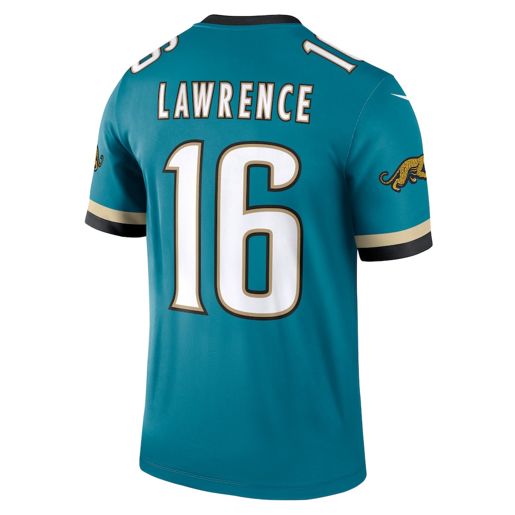 J.Jaguars #16 Trevor Lawrence Teal Legend Player Performance Top Jersey