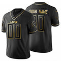 Custom1 Detroit Lions Black Golden Limited 100 Jersey1 Stitched American Football Jerseys
