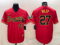 Men's Atlanta Braves Austin Riley Red Replica Game Jersey