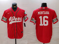 Men's San Francisco 49ers Joe Montana Scarlet Game Player Jersey