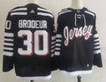 Men's New Jersey1 Devils Martin Brodeur #30 Black Player Game Jersey1