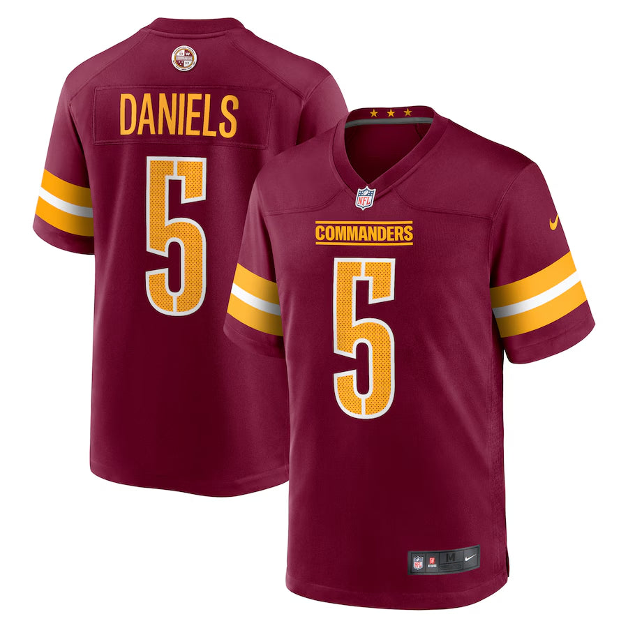 Washington Commanders Jayden Daniels  Carbon Black Fashion Jersey