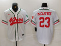 Men's San Francisco 49ers Christian McCaffrey White Replica Player Jersey
