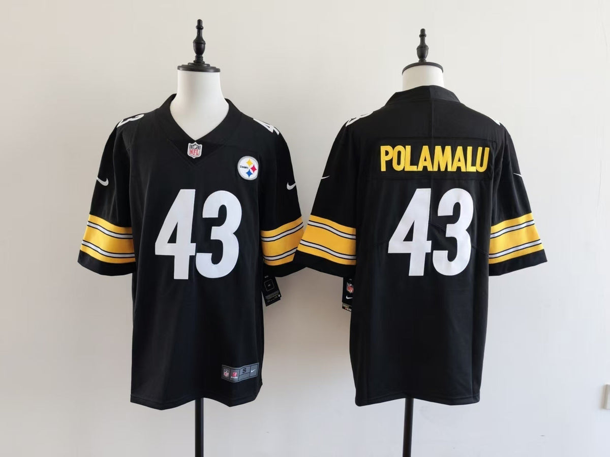 Men's Pittsburgh Steelers Troy Polamalu  Jersey -  Black