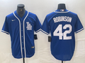 Men's Los Angeles Dodgers Jackie Robinson Blue Limited Player Jersey