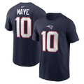 Men's New England Patriots Drake Maye  Navy Name & Number T-Shirt