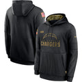 Men's Los Angeles Chargers 2020 Salute to Service Hoodie Black