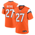 Damarri Mathis Denver Broncos  Team Game Jersey -  Orange