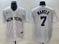 Men's New York Yankees Mickey Mantle #7 White Limited Jersey1
