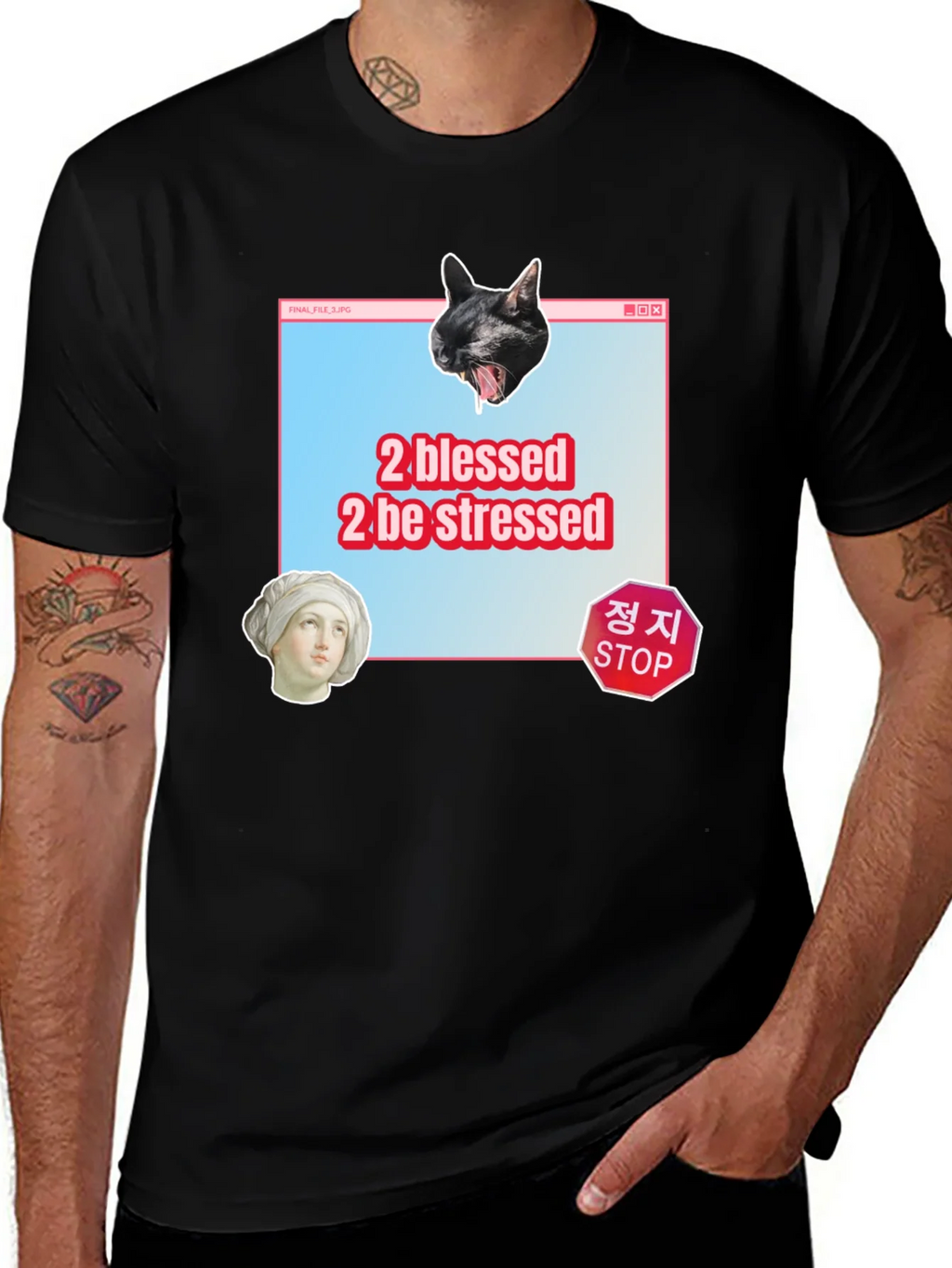 2 Blessed 2 Stressed Graphic Tee