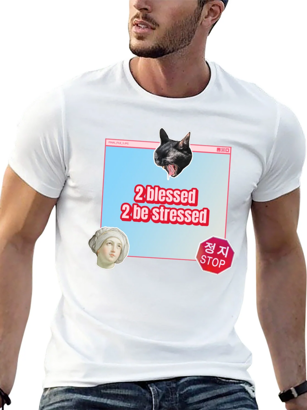 2 Blessed 2 Stressed Graphic Tee
