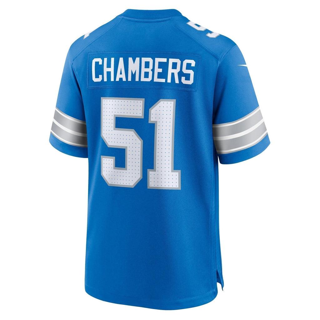 Steele Chambers Detroit Lions  Game Jersey -  Blue