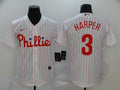 Men's Philadelphia Phillies #3 Bryce Harper  Pinstripe Jersey1