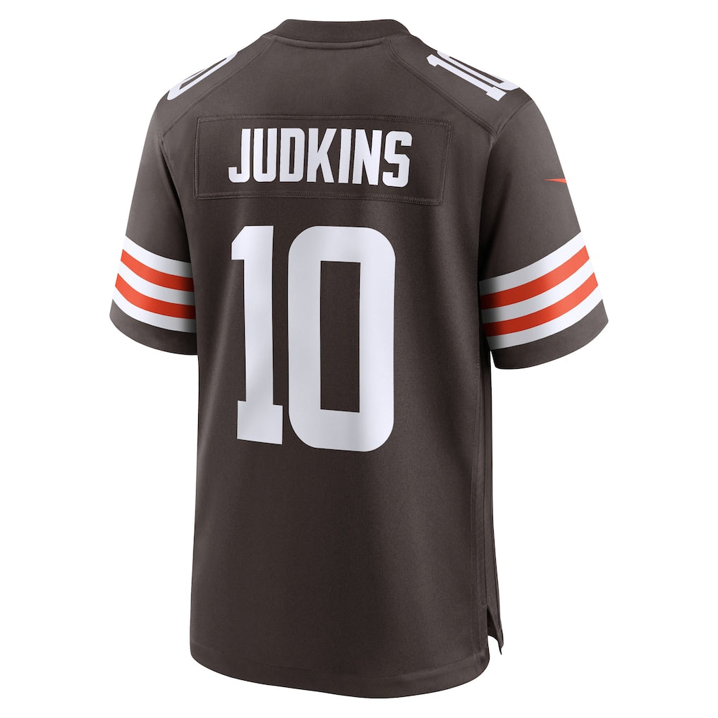 C.Browns #10 Quinshon Judkins Brown 2025 NFL Draft Game Jersey