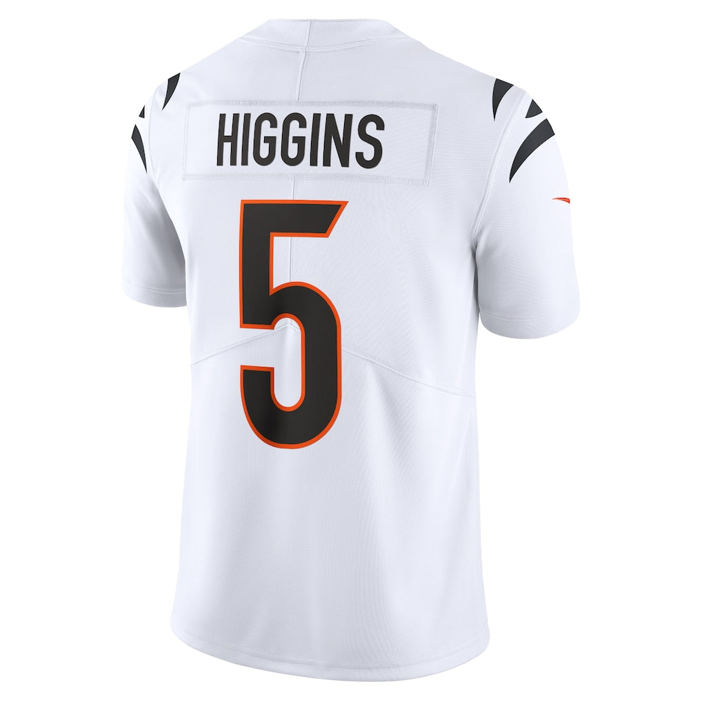 C.Bengals #5 Tee Higgins White Vapor Untouchable Limited Jersey