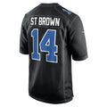 D.Lions #14 Amon-Ra St. Brown Carbon Black Carbon Fashion Jersey