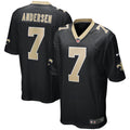 Morten Andersen New Orleans Saints  Game Retired   Jersey - Black