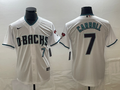 Men's Arizona Diamondbacks Corbin Carroll White 2023 World Series Replica Player Jersey