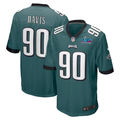Men's Philadelphia Eagles Jordan Davis Midnight Green Super Bowl LVII Patch Game Jersey