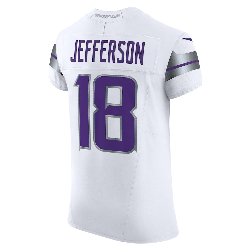 M.Vikings #18 Justin Jefferson White Alternate Vapor F.U.S.E. Elite Player Jersey